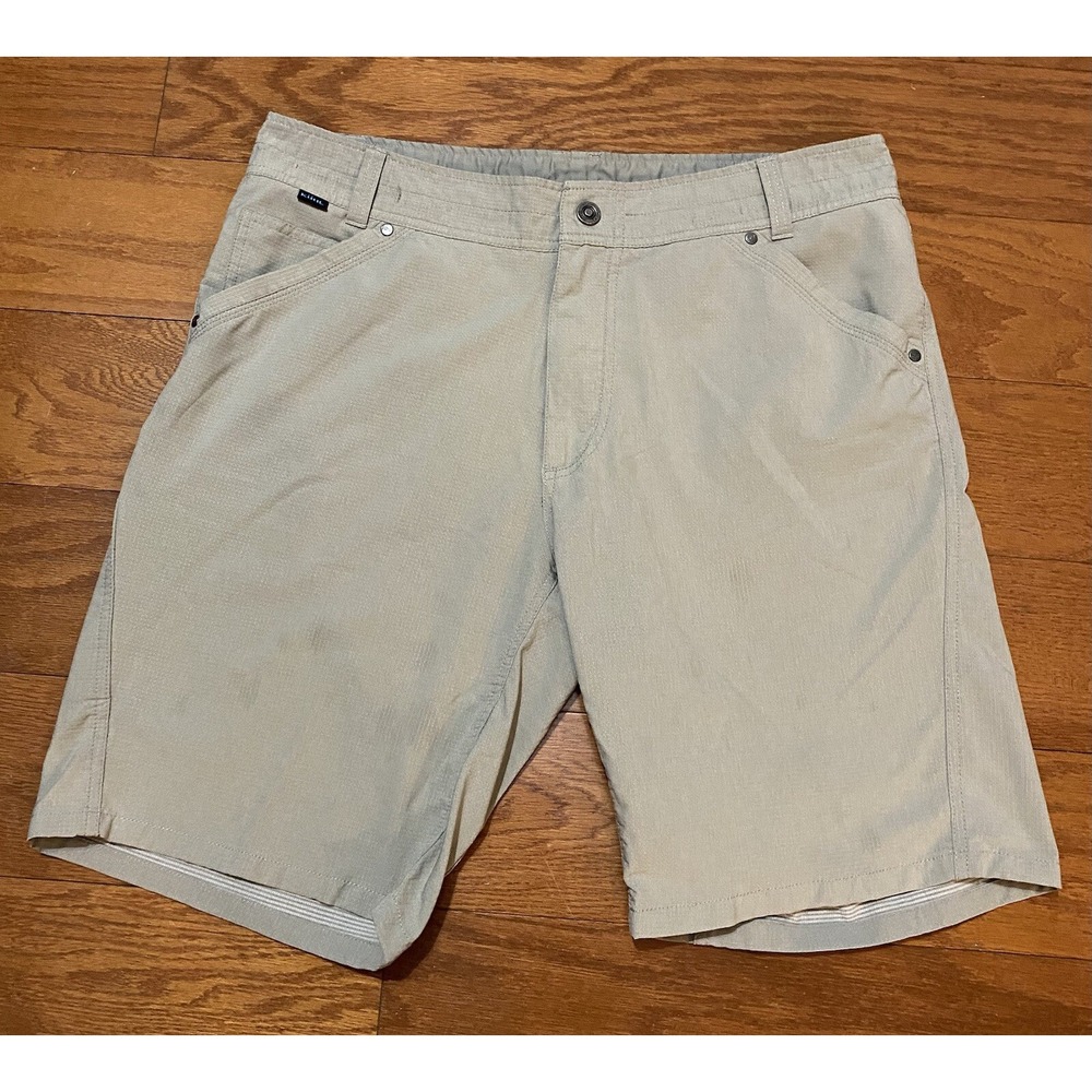 KUHL Hiking Shorts Mens 36 Gray Pockets 100% Polyester Outdoor
